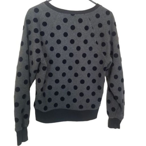 J. Crew Womens M Gray & Navy Blue Polka Dots Long - Picture 8 of 8